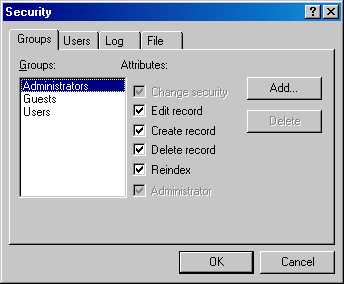 Image of security dialogue box showing Groups tab