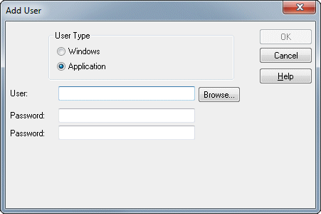 Image of Add User dialogue box in security
