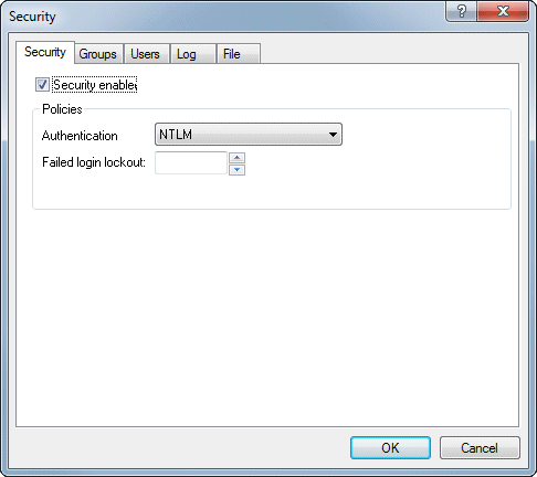 Image of security dialogue box showing Security tab