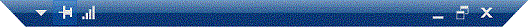 Bar displayed at the top of a hosted desktop