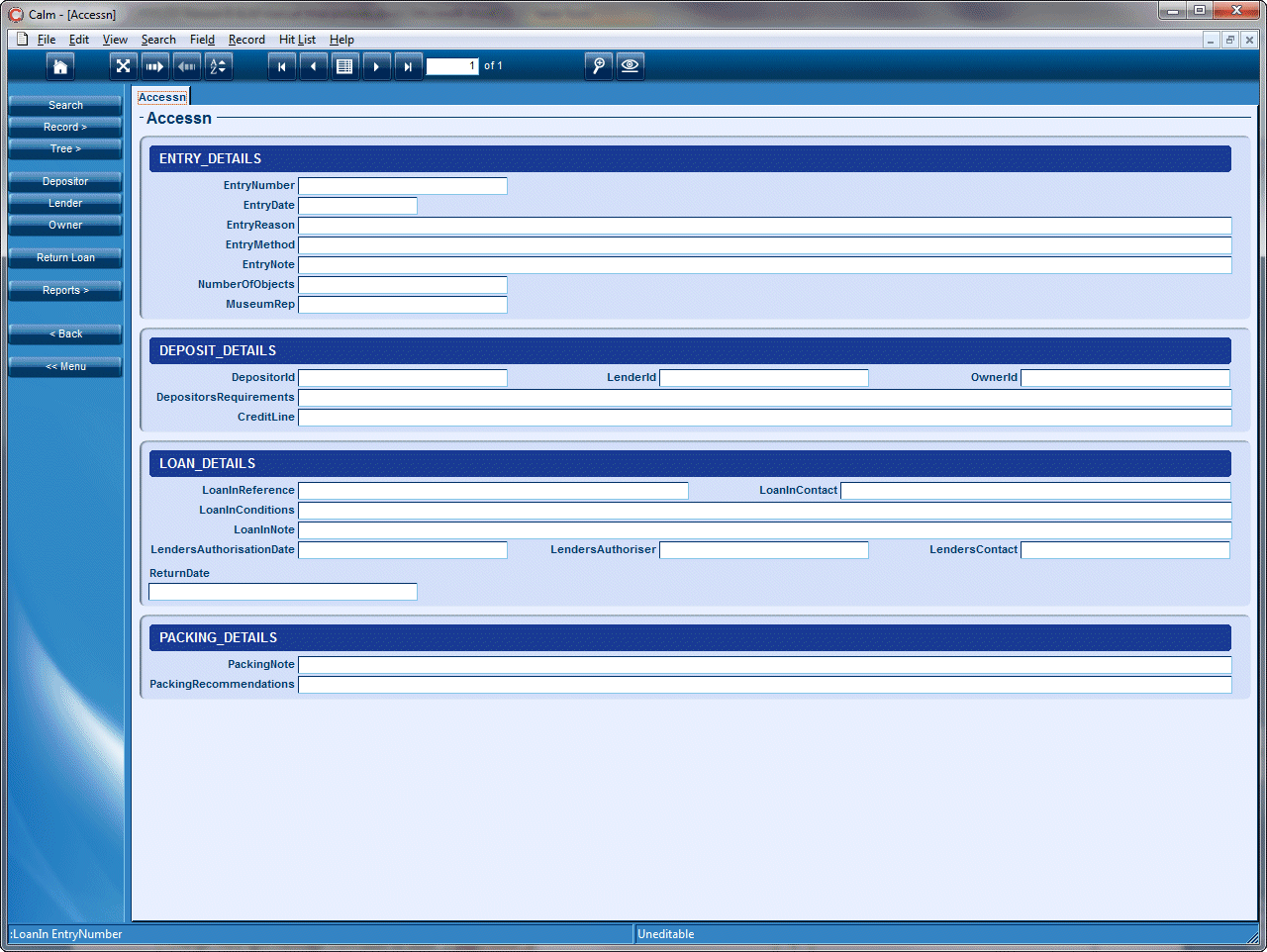 Image of blank entry record