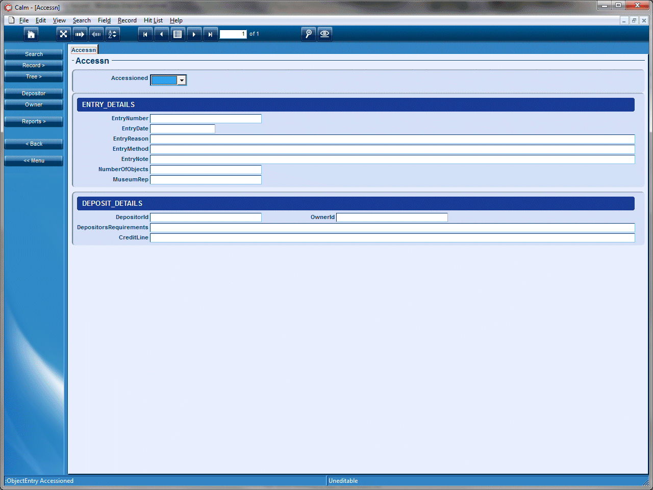 Image of blank entry record