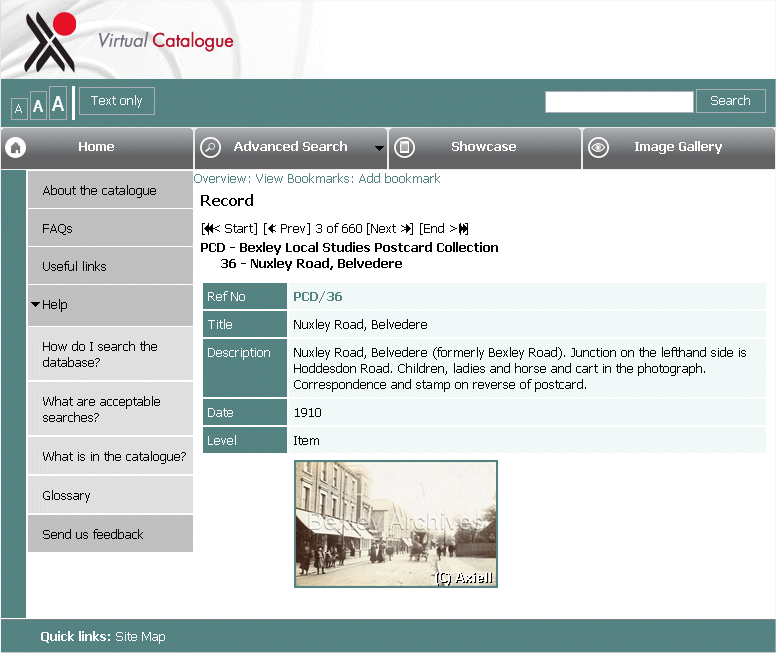 An example of a record