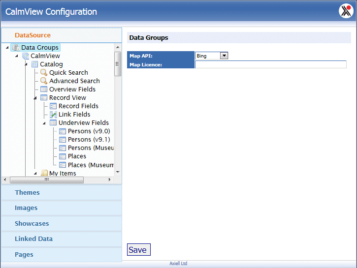 The Data Groups option under the Datasource option